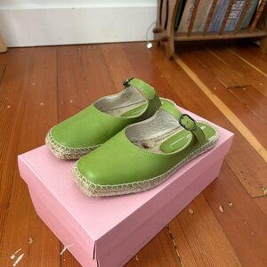 Report Apple Green Espadrille Flats